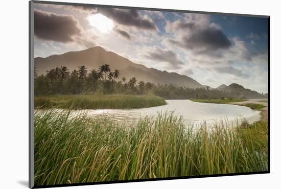 A sunset scene in Arrecifes beach, Tayrona national park, Colombia.-Alex Saberi-Mounted Photographic Print