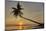 A sunset silhouette of a coconut palm at Paliton beach, Siquijor, Philippines, Southeast Asia, Asia-Nigel Hicks-Mounted Photographic Print