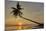 A sunset silhouette of a coconut palm at Paliton beach, Siquijor, Philippines, Southeast Asia, Asia-Nigel Hicks-Mounted Photographic Print