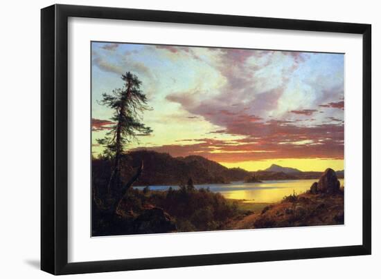 A Sunset-Frederic Edwin Church-Framed Art Print