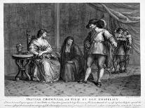 Oliver Cromwell, His Daughter and His Chaplain, 17th Century-A Suntach-Giclee Print