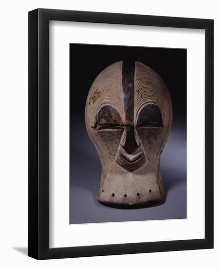 A Superb Songye Mask, Kifwebe,Whitened with Kaolin, Belgian Congo-null-Framed Premium Giclee Print