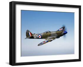 A Supermarine Spitfire MK-18 in Flight-Stocktrek Images-Framed Premium Photographic Print