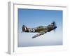 A Supermarine Spitfire MK-18 in Flight-Stocktrek Images-Framed Premium Photographic Print
