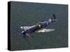 A Supermarine Spitfire MK-18 in Flight-Stocktrek Images-Stretched Canvas