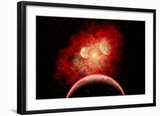 A Supernova Destroying its System of Planets in the Depths of Our Galaxy-null-Framed Art Print