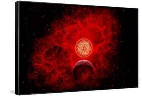 A Supernova Destroying Itself and its Planets-null-Framed Stretched Canvas