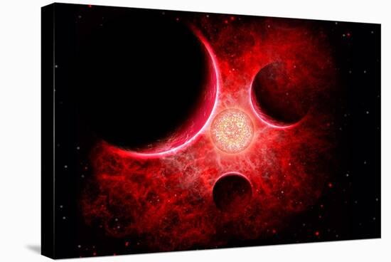 A Supernova Destroying Itself and its Planets-null-Stretched Canvas