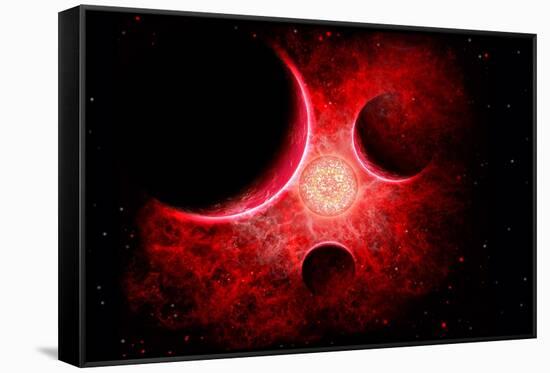 A Supernova Destroying Itself and its Planets-null-Framed Stretched Canvas