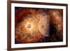 A Supernova Destroying Itself and its Planets-null-Framed Art Print