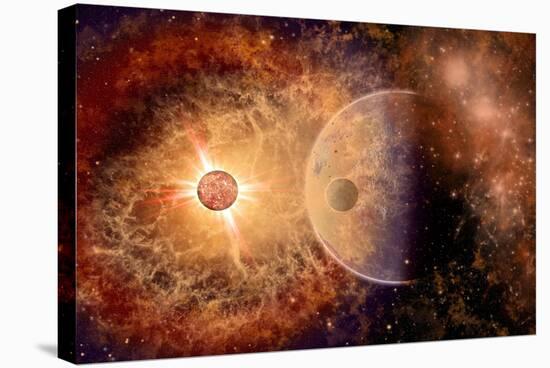 A Supernova Destroying Itself and its Planets-null-Stretched Canvas