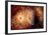 A Supernova Destroying Itself and its Planets-null-Framed Art Print