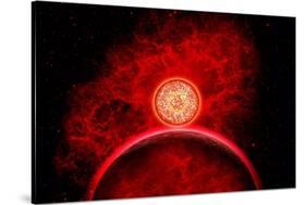 A Supernova Destroying Itself and its Planets-null-Stretched Canvas