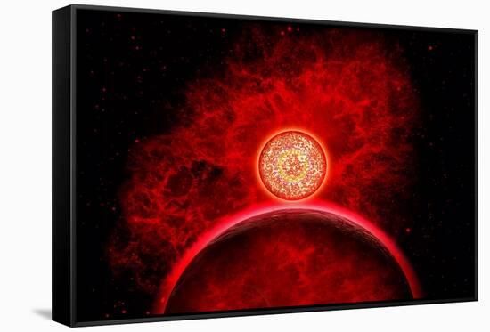 A Supernova Destroying Itself and its Planets-null-Framed Stretched Canvas