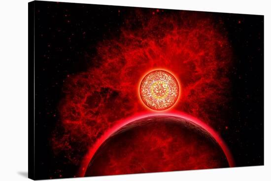 A Supernova Destroying Itself and its Planets-null-Stretched Canvas