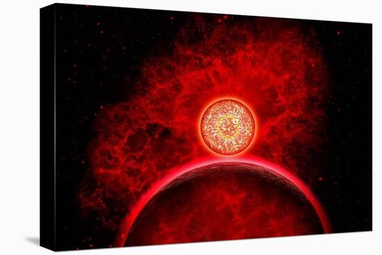 A Supernova Destroying Itself and its Planets-null-Stretched Canvas