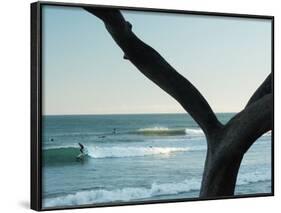 A Surfer Finds A Inside Line At Refugio State Park, California-Daniel Kuras-Framed Photographic Print