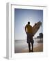 A Surfer Looks Out to the Waves at Manly Beach on Sydney's North Shore, Australia-Andrew Watson-Framed Photographic Print