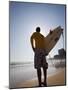 A Surfer Looks Out to the Waves at Manly Beach on Sydney's North Shore, Australia-Andrew Watson-Mounted Photographic Print