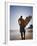 A Surfer Looks Out to the Waves at Manly Beach on Sydney's North Shore, Australia-Andrew Watson-Framed Photographic Print