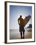 A Surfer Looks Out to the Waves at Manly Beach on Sydney's North Shore, Australia-Andrew Watson-Framed Photographic Print