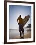 A Surfer Looks Out to the Waves at Manly Beach on Sydney's North Shore, Australia-Andrew Watson-Framed Photographic Print