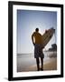 A Surfer Looks Out to the Waves at Manly Beach on Sydney's North Shore, Australia-Andrew Watson-Framed Photographic Print