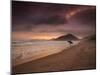 A Surfer Makes His Way Out of the Water at Praia Itamambuca in Ubatuba, Brazil-Alex Saberi-Mounted Photographic Print