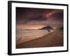 A Surfer Makes His Way Out of the Water at Praia Itamambuca in Ubatuba, Brazil-Alex Saberi-Framed Photographic Print