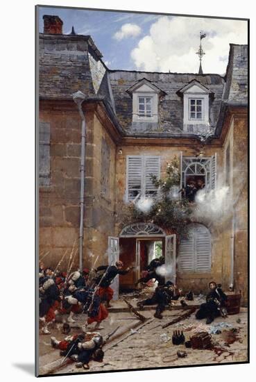 A Surprise Attack, Metz, 1884-Alphonse Marie de Neuville-Mounted Giclee Print
