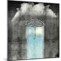 A Surreal Image of an Umbrella Checkered Black and White, Where below it There is Good Weather and-Valentina Photos-Mounted Photographic Print