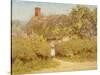 A Surrey Cottage (W/C on Paper)-Helen Allingham-Stretched Canvas