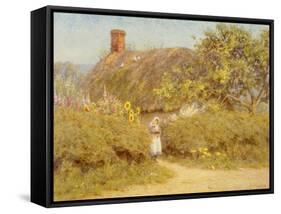 A Surrey Cottage (W/C on Paper)-Helen Allingham-Framed Stretched Canvas