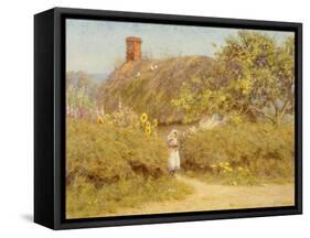 A Surrey Cottage (W/C on Paper)-Helen Allingham-Framed Stretched Canvas