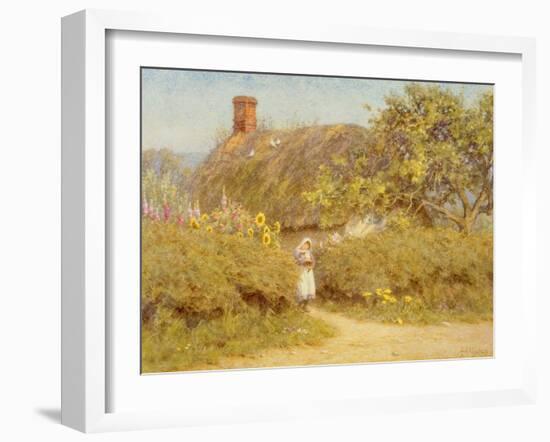 A Surrey Cottage (W/C on Paper)-Helen Allingham-Framed Giclee Print