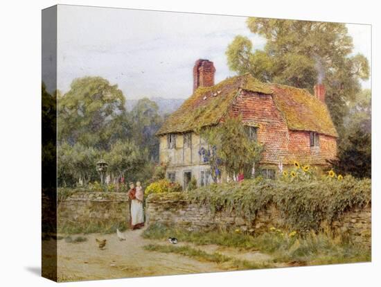 A Surrey Cottage-Helen Allingham-Stretched Canvas