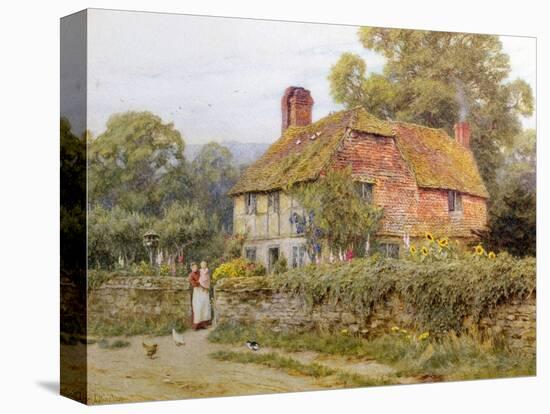 A Surrey Cottage-Helen Allingham-Stretched Canvas