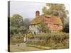 A Surrey Cottage-Helen Allingham-Stretched Canvas