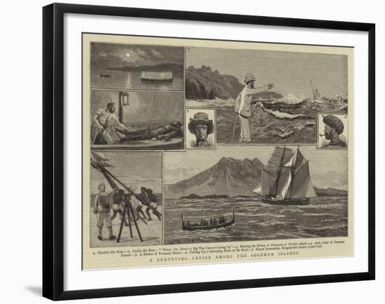 A Surveying Cruise Among the Solomon Islands-Joseph Nash-Framed Giclee Print