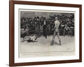 A Survival of Pugilism, a Glove Fight in 1896, Time!-Henry Marriott Paget-Framed Giclee Print