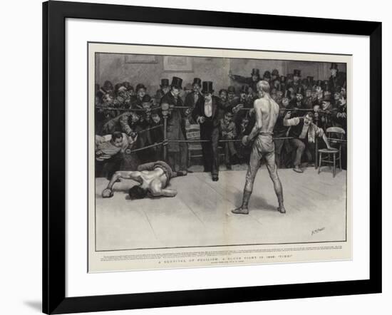 A Survival of Pugilism, a Glove Fight in 1896, Time!-Henry Marriott Paget-Framed Giclee Print