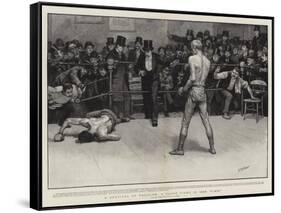 A Survival of Pugilism, a Glove Fight in 1896, Time!-Henry Marriott Paget-Framed Stretched Canvas