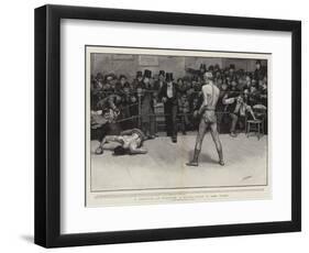 A Survival of Pugilism, a Glove Fight in 1896, Time!-Henry Marriott Paget-Framed Premium Giclee Print