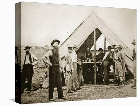 A Sutler's Tent-Mathew Brady-Stretched Canvas