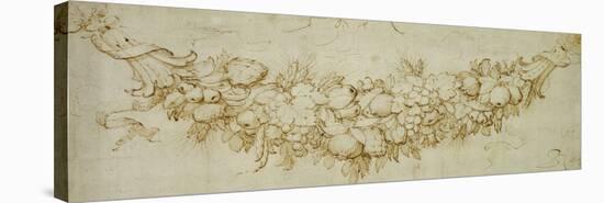 A Swag of Harvest Fruit-Peter Paul Rubens-Stretched Canvas