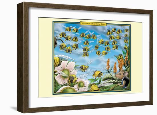 A Swarm of Spelling Bees-Richard Kelly-Framed Art Print