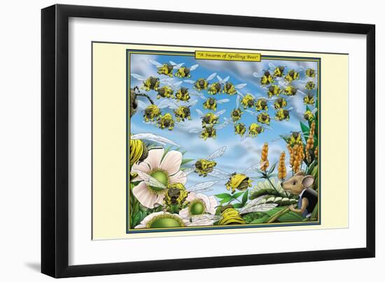 A Swarm of Spelling Bees-Richard Kelly-Framed Art Print