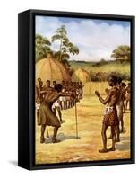 A Swazi Witch Doctor, Africa-Norman H Hardy-Framed Stretched Canvas