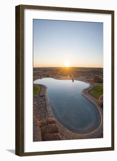 A Swimming Pool on the Edge of the Desert at Canyon Lodge Near the Fish River Canyon, Namibia-Alex Treadway-Framed Photographic Print