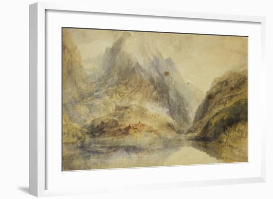 A Swiss Alpine Landscape-J. M. W. Turner-Framed Giclee Print